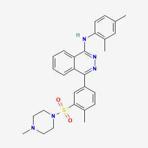 molecular formula C28H31N5O2S B11614372 N-(2,4-dimethylphenyl)-4-{4-methyl-3-[(4-methylpiperazin-1-yl)sulfonyl]phenyl}phthalazin-1-amine 