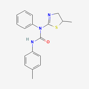 molecular formula C18H19N3OS B11614518 1-(5-Methyl-4,5-dihydro-1,3-thiazol-2-yl)-3-(4-methylphenyl)-1-phenylurea 