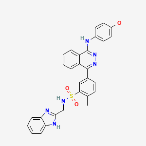 molecular formula C30H26N6O3S B11614640 N-(1H-benzimidazol-2-ylmethyl)-5-{4-[(4-methoxyphenyl)amino]phthalazin-1-yl}-2-methylbenzenesulfonamide 