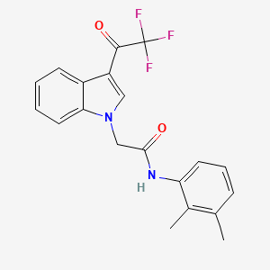 molecular formula C20H17F3N2O2 B11614797 N-(2,3-dimethylphenyl)-2-[3-(2,2,2-trifluoroacetyl)indol-1-yl]acetamide 