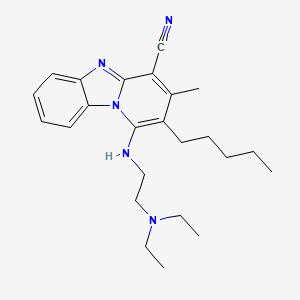 molecular formula C24H33N5 B11614863 1-{[2-(Diethylamino)ethyl]amino}-3-methyl-2-pentylpyrido[1,2-a]benzimidazole-4-carbonitrile 