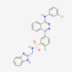 molecular formula C29H23ClN6O2S B11614972 N-(1H-benzimidazol-2-ylmethyl)-5-{4-[(3-chlorophenyl)amino]phthalazin-1-yl}-2-methylbenzenesulfonamide 