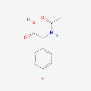 molecular formula C10H10FNO3 B116150 2-Acetamido-2-(4-fluorophenyl)acetic acid CAS No. 153381-37-4