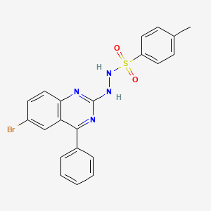 molecular formula C21H17BrN4O2S B11615144 N'-(6-bromo-4-phenylquinazolin-2-yl)-4-methylbenzenesulfonohydrazide 