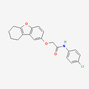 molecular formula C20H18ClNO3 B11615332 N-(4-chlorophenyl)-2-(6,7,8,9-tetrahydrodibenzo[b,d]furan-2-yloxy)acetamide 