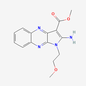 molecular formula C15H16N4O3 B11615400 methyl 2-amino-1-(2-methoxyethyl)-1H-pyrrolo[2,3-b]quinoxaline-3-carboxylate 