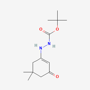 molecular formula C13H22N2O3 B11615413 Tert-butyl 2-(5,5-dimethyl-3-oxocyclohex-1-en-1-yl)hydrazinecarboxylate 