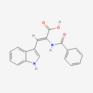 molecular formula C18H14N2O3 B11615530 z-2-Benzamido-3-(3-indolyl)-2-propenoic acid 
