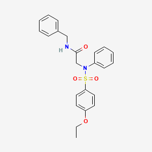 molecular formula C23H24N2O4S B11615550 N-Benzyl-2-(N-phenyl4-ethoxybenzenesulfonamido)acetamide 
