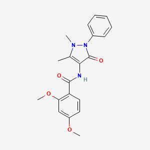 molecular formula C20H21N3O4 B11615645 N-(1,5-dimethyl-3-oxo-2-phenyl-2,3-dihydro-1H-pyrazol-4-yl)-2,4-dimethoxybenzamide 