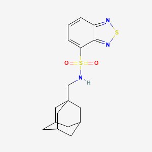 molecular formula C17H21N3O2S2 B11615827 Benzo[1,2,5]thiadiazole-4-sulfonic acid (adamantan-1-ylmethyl)-amide 