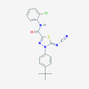 4-(4-tert-butylphenyl)-N-(2-chlorophenyl)-5-cyanoimino-1,3,4-thiadiazole-2-carboxamide