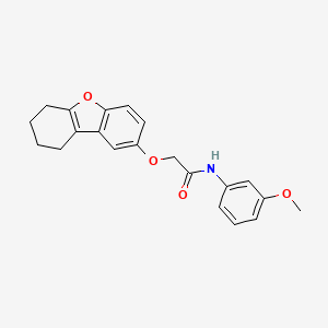 molecular formula C21H21NO4 B11615958 N-(3-methoxyphenyl)-2-(6,7,8,9-tetrahydrodibenzo[b,d]furan-2-yloxy)acetamide 