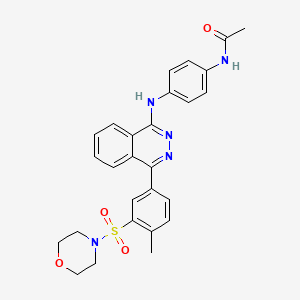 molecular formula C27H27N5O4S B11616018 N-[4-({4-[4-methyl-3-(morpholin-4-ylsulfonyl)phenyl]phthalazin-1-yl}amino)phenyl]acetamide 