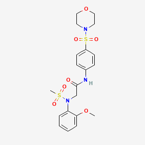 molecular formula C20H25N3O7S2 B11616095 N~2~-(2-methoxyphenyl)-N~2~-(methylsulfonyl)-N-[4-(morpholin-4-ylsulfonyl)phenyl]glycinamide 