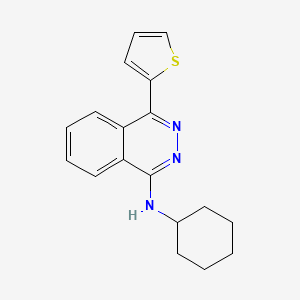 molecular formula C18H19N3S B11616137 N-cyclohexyl-4-(thiophen-2-yl)phthalazin-1-amine 
