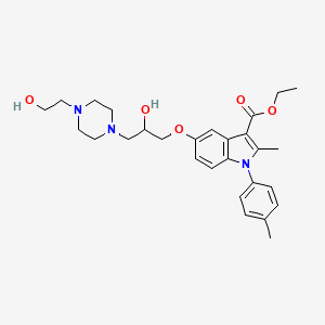 molecular formula C28H37N3O5 B11616159 ethyl 5-{2-hydroxy-3-[4-(2-hydroxyethyl)piperazin-1-yl]propoxy}-2-methyl-1-(4-methylphenyl)-1H-indole-3-carboxylate 