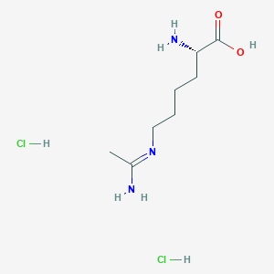 molecular formula C8H19Cl2N3O2 B116163 N-iminoethyl-L-lysine dihydrochloride CAS No. 159190-45-1