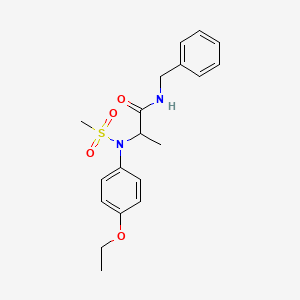 molecular formula C19H24N2O4S B11616409 N-benzyl-N~2~-(4-ethoxyphenyl)-N~2~-(methylsulfonyl)alaninamide 
