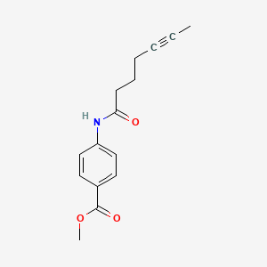 molecular formula C15H17NO3 B11616588 Methyl 4-(hept-5-ynoylamino)benzoate 