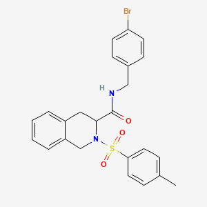 molecular formula C24H23BrN2O3S B11616599 N-(4-bromobenzyl)-2-[(4-methylphenyl)sulfonyl]-1,2,3,4-tetrahydroisoquinoline-3-carboxamide 