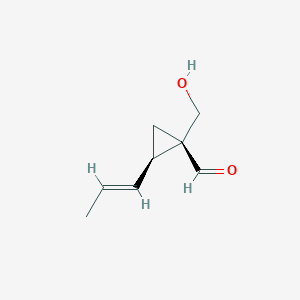 Cyclopropanecarboxaldehyde, 1-(hydroxymethyl)-2-(1-propenyl)-, [1R-[1alpha,2alpha(E)]]-(9CI)
