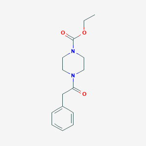 molecular formula C15H20N2O3 B11616695 Ethyl 4-(2-phenylacetyl)piperazine-1-carboxylate 