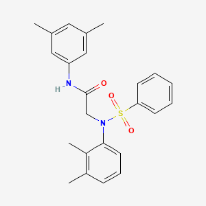 molecular formula C24H26N2O3S B11616851 N-(3,5-Dimethylphenyl)-2-[N-(2,3-dimethylphenyl)benzenesulfonamido]acetamide 