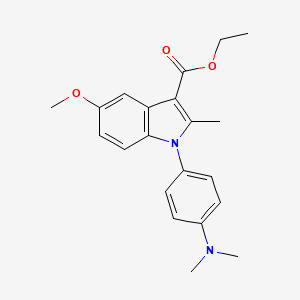 molecular formula C21H24N2O3 B11616999 ethyl 1-[4-(dimethylamino)phenyl]-5-methoxy-2-methyl-1H-indole-3-carboxylate 