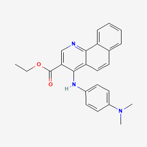 molecular formula C24H23N3O2 B11617023 Ethyl 4-{[4-(dimethylamino)phenyl]amino}benzo[h]quinoline-3-carboxylate 