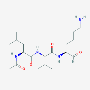 molecular formula C19H36N4O4 B116171 AC-Leu-val-lys-aldehyde CAS No. 147600-40-6