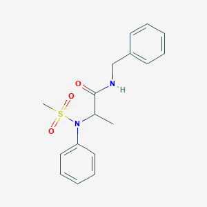 molecular formula C17H20N2O3S B11617259 N-benzyl-N~2~-(methylsulfonyl)-N~2~-phenylalaninamide 