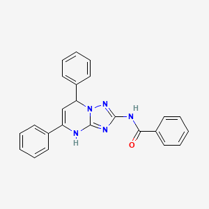 molecular formula C24H19N5O B11617631 N-(5,7-diphenyl-3,7-dihydro[1,2,4]triazolo[1,5-a]pyrimidin-2-yl)benzamide 