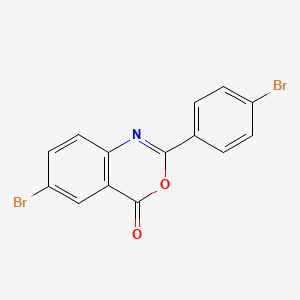 molecular formula C14H7Br2NO2 B11617687 6-bromo-2-(4-bromophenyl)-4H-3,1-benzoxazin-4-one 