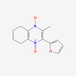 molecular formula C13H14N2O3 B11617723 Quinoxaline, 2-(2-furanyl)-5,6,7,8-tetrahydro-3-methyl-, 1,4-dioxide CAS No. 88819-96-9