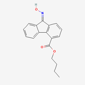 molecular formula C18H17NO3 B11617739 butyl (9E)-9-(hydroxyimino)-9H-fluorene-4-carboxylate 