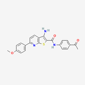 molecular formula C23H19N3O3S B11617774 N-(4-acetylphenyl)-3-amino-6-(4-methoxyphenyl)thieno[2,3-b]pyridine-2-carboxamide 