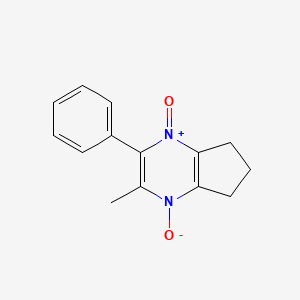 molecular formula C14H14N2O2 B11617781 2-methyl-3-phenyl-6,7-dihydro-5H-cyclopenta[b]pyrazine 1,4-dioxide 