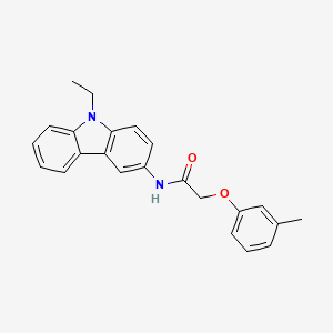 molecular formula C23H22N2O2 B11617976 N-(9-ethyl-9H-carbazol-3-yl)-2-(3-methylphenoxy)acetamide 