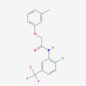 molecular formula C16H13ClF3NO2 B11618022 N-[2-chloro-5-(trifluoromethyl)phenyl]-2-(3-methylphenoxy)acetamide 
