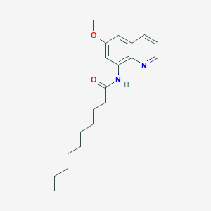 molecular formula C20H28N2O2 B11618261 N-(6-methoxyquinolin-8-yl)decanamide 