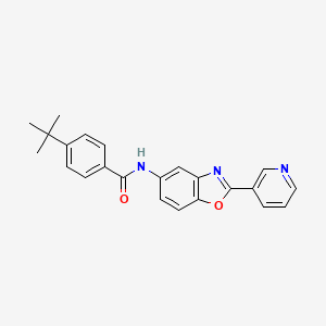 molecular formula C23H21N3O2 B11618495 4-tert-butyl-N-[2-(pyridin-3-yl)-1,3-benzoxazol-5-yl]benzamide 