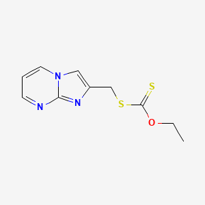 molecular formula C10H11N3OS2 B11618521 Ethoxy[({imidazo[1,2-A]pyrimidin-2-YL}methyl)sulfanyl]methanethione 