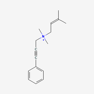 molecular formula C16H22N+ B11618712 N,N,3-trimethyl-N-(3-phenylprop-2-yn-1-yl)but-2-en-1-aminium 