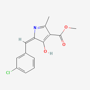 molecular formula C14H12ClNO3 B11618860 methyl (5E)-5-(3-chlorobenzylidene)-2-methyl-4-oxo-4,5-dihydro-1H-pyrrole-3-carboxylate 