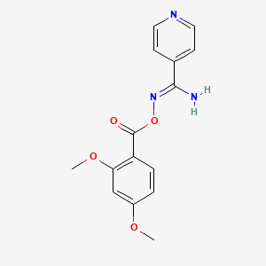 molecular formula C15H15N3O4 B11619030 N'-{[(2,4-dimethoxyphenyl)carbonyl]oxy}pyridine-4-carboximidamide 