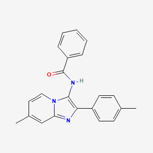 molecular formula C22H19N3O B11619165 N-[7-methyl-2-(4-methylphenyl)imidazo[1,2-a]pyridin-3-yl]benzamide 