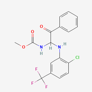 molecular formula C17H14ClF3N2O3 B11619199 Methyl (1-{[2-chloro-5-(trifluoromethyl)phenyl]amino}-2-oxo-2-phenylethyl)carbamate 