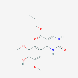 molecular formula C18H24N2O6 B11619259 Butyl 4-(4-hydroxy-3,5-dimethoxyphenyl)-6-methyl-2-oxo-1,2,3,4-tetrahydropyrimidine-5-carboxylate 