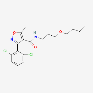 molecular formula C18H22Cl2N2O3 B11619560 N-(3-butoxypropyl)-3-(2,6-dichlorophenyl)-5-methyl-1,2-oxazole-4-carboxamide 
